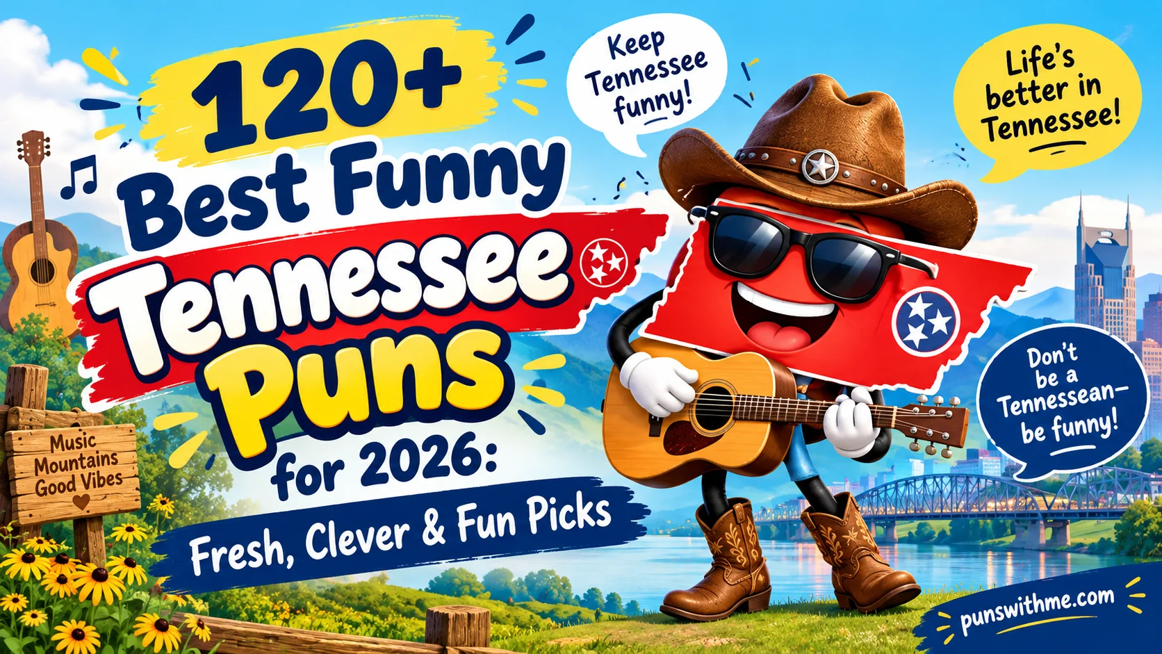120+ Best Funny Tennessee Puns for 2026: Fresh, Clever & Fun Picks