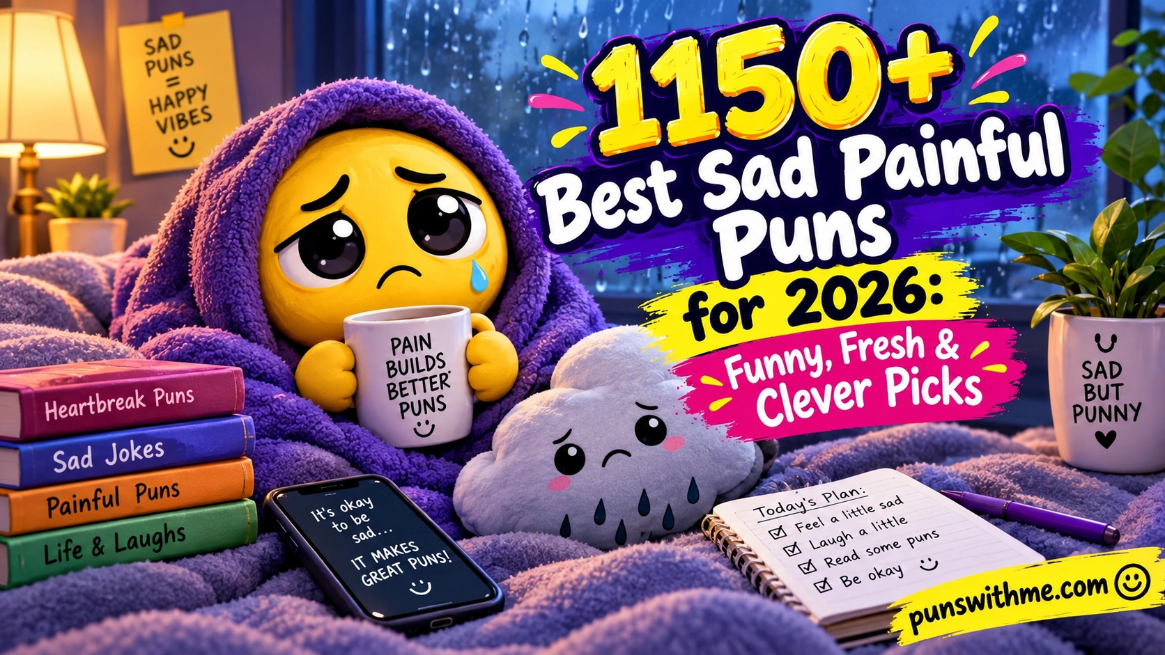 150+ Best Sad Painful Puns for 2026: Funny, Fresh & Clever Picks